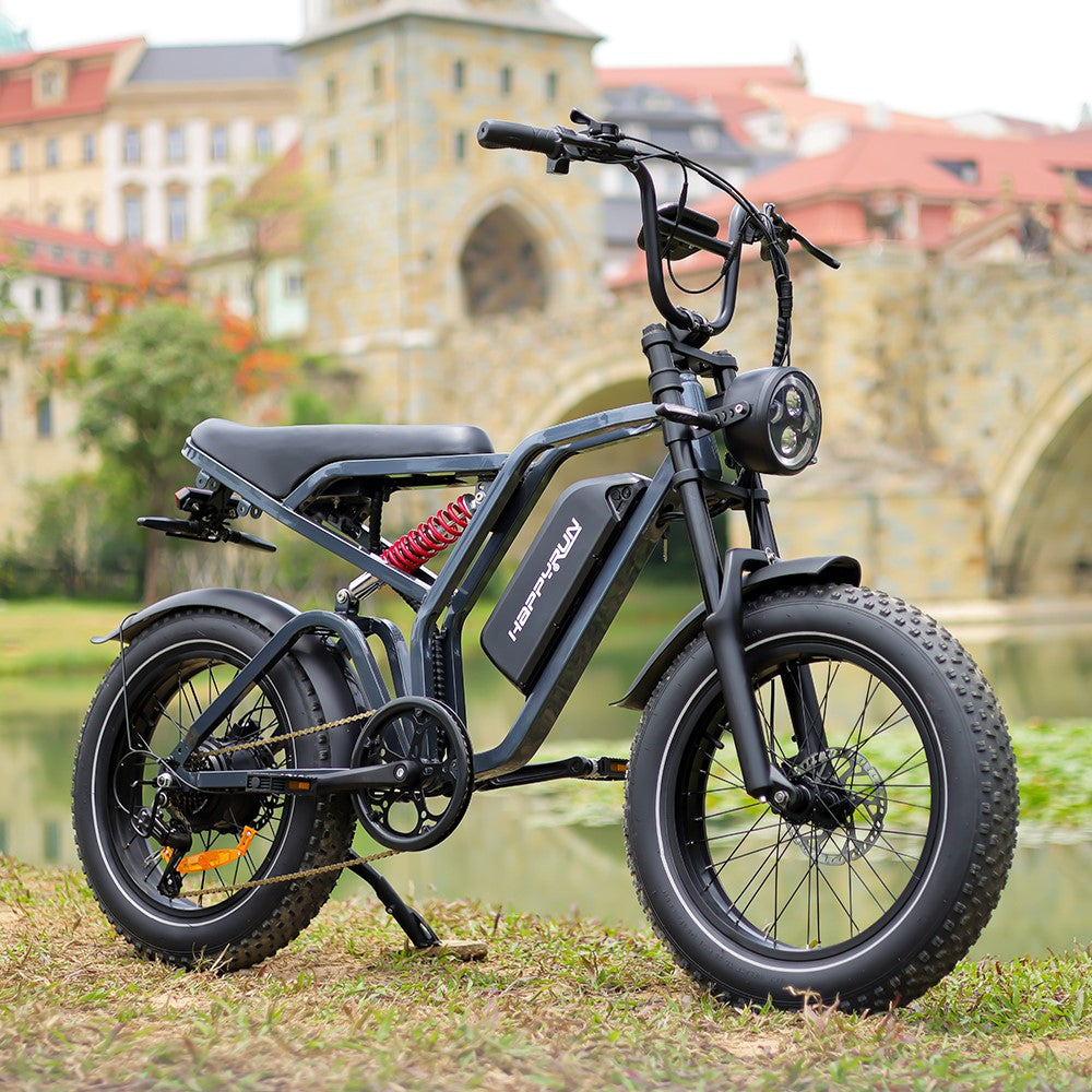 Happyrun Tank G60 Pro 1000W Moped Style Offroad Electric Bike